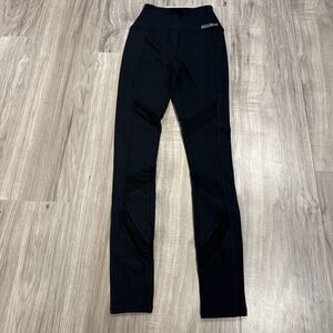 NWT Everlast Women’s Black Compression Blackout Gym Workout Mesh Leggings Size 2